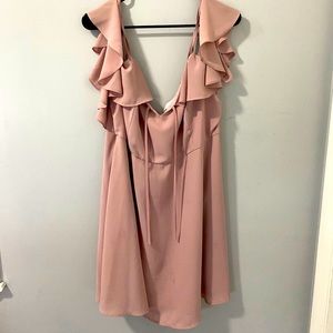 off shoulder flowing dress